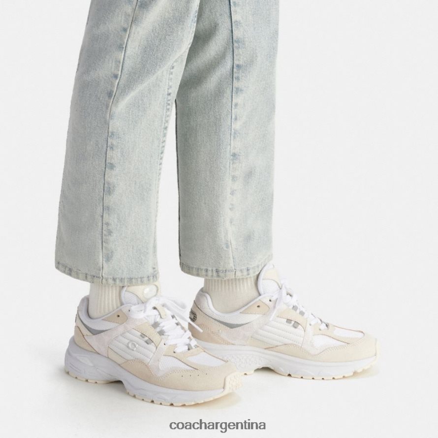 Coach mujer Zapatilla c301 con lona distintiva. tiza/blanco L82882402